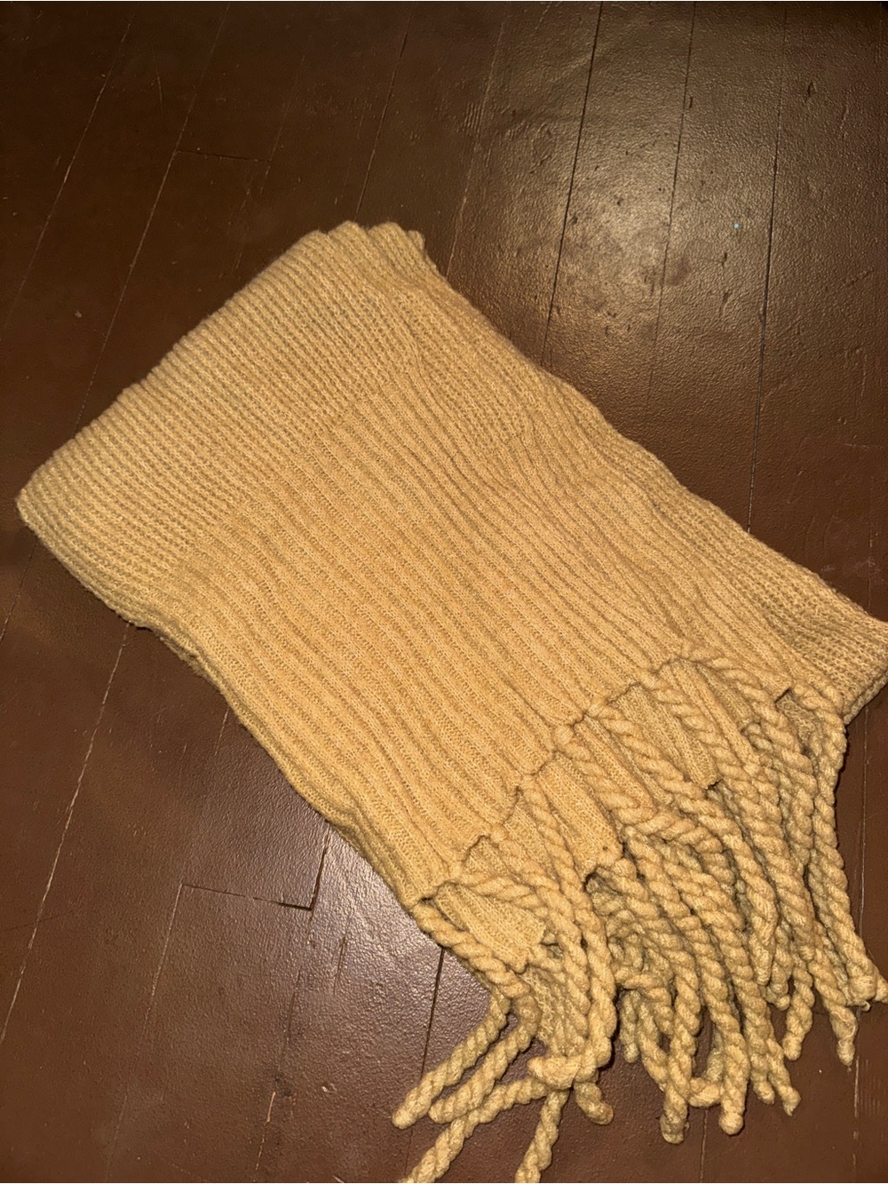 Free People Ribbed Camel Scarf
